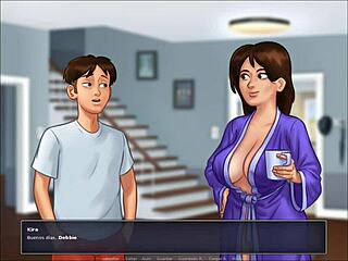 Hentai game with big tits and monster cock action