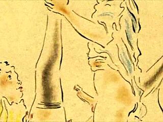Erotic cartoons from the past with hairy anime women
