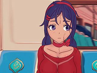 Mita's steamy subway encounter in a hentai parody