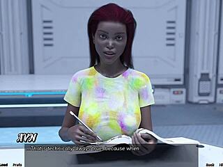 3D animated porn: Big tits bouncing during interracial sex