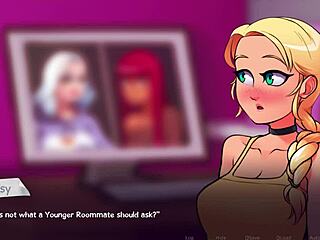 Step-sis in cartoon-style porn, 18 years old, in Life in Woodchester 26