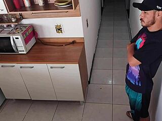 Young housewife catches husband cheating with fitness friend