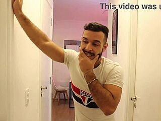 Muscular hunk gets his ass pounded in a gay video