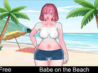 Point and click hentai with a babe on the beach