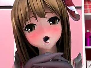 3D animated hardcore sex in kitchen with an anime mom