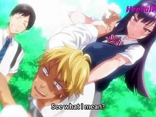 Hentai with big boobed babes after school fun