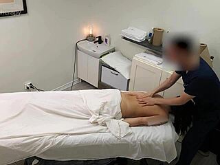 Massaging Gabrielle to ecstasy in the steamy room