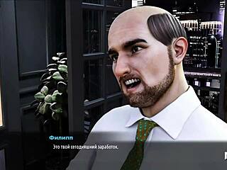 Double blowjob in the world of high fashion in an anime porn game