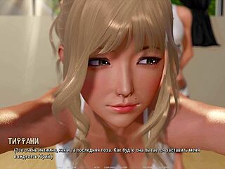 Beautiful anime game with hot Asian babe and oral sex scenes