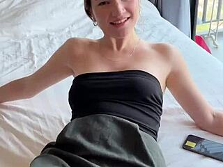 Young slutty librarian gets wild in amateur video