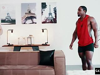 Gay black sex with rough and deep penetration