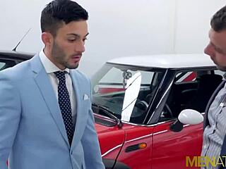 Gay lawyer Diego Reyes has some fun at work and gives Andy Star a anal treatment