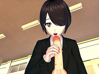 3D hentai game with big assed female boss and horny employees