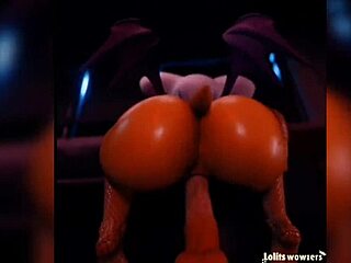 Rogue the Bat in hot action scenes: A Sonic the Hedgehog anime compilation