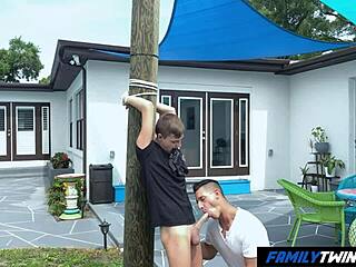 Gay uncle's public romp with his twink nephew outdoors