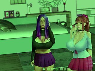 3D animated big tits and ass fucking scene with stepsis