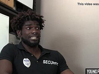 Free gay videos feature a black cop and a straight teen in an interracial scene