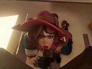 Rough 3D hentai featuring a slutty Overwatch character