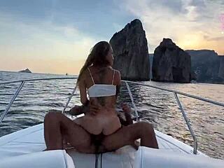 Boat tour to Capri turns wild with horny girlfriend