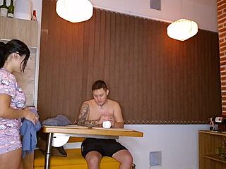 Cheating housewife gets help from sexy young neighbor Sara
