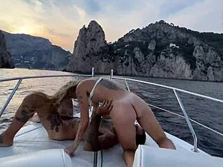 Boat tour to Capri turns wild with horny girlfriend