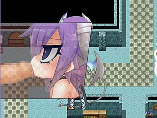 Small-boobed MGQ: Paradox character in a hentai game scene