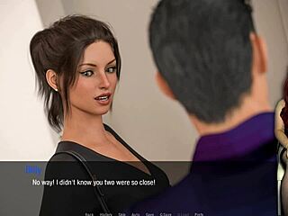 Kate 30's deep throat scene in the office with an interracial couple in cartoon form