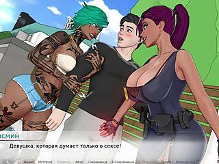 Beautiful MILF enjoys a divine heel treatment in a cartoon style