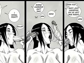 Futa babes have a night out in this anime-style porn video