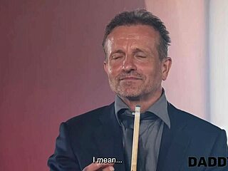 Ebony beauty gets father in law’s hard cock