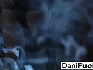 Dani the Goth vampire enjoys some self pleasure