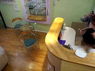 Step daughter Candy Red has a hot and forbidden kitchen affair with an older man