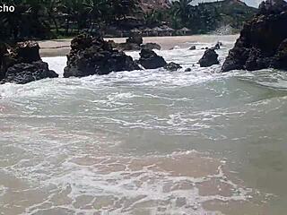 Hardcore wife shows all in public at a nudist beach