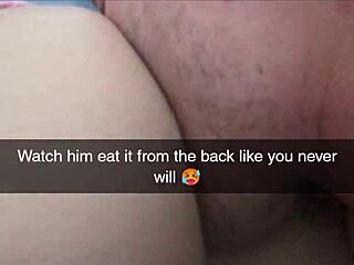 Cuckold couple's wild Snapchat session with anal creampie