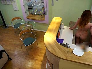 Step daughter Candy Red has a hot and forbidden kitchen affair with an older man