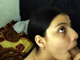 Skinny teen gets a relaxing blowjob from her sister