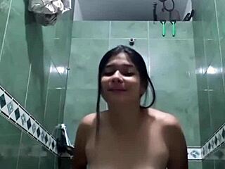 Big ass Colombian amateur flaunts her body in water