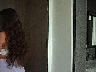 Petite teen gets a rough shower fuck after gym pickup