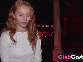 Red-haired stripper wannabe at clubcasting event