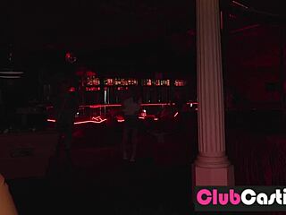 Red-haired stripper wannabe at clubcasting event