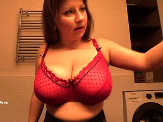 Big tits bouncing while being spanked and fucked in clothed sex scene