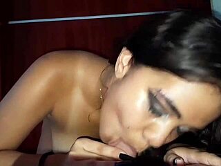 Homemade video of Latina teen riding big cock and moaning