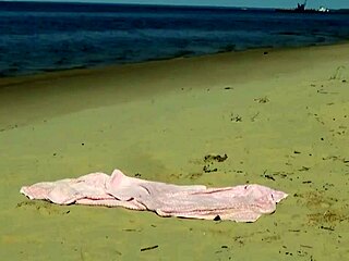A comic beach encounter with a sexy blonde MILF