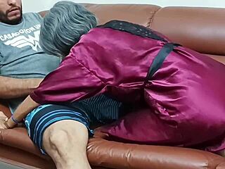 Hot housewife gets her stepsons big cock in her mouth