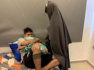 Sister in nun costume performs hot spiritual sex session