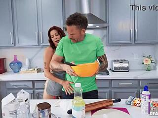 Hot pie is served to the neighbor in this reality kings scene