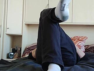European homemade feet fetish video with a chubby amateur wife
