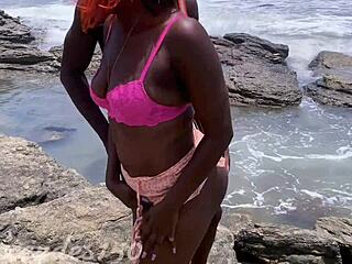 Big black dicks and amateur action at the beach house