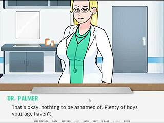 A milf patient gets a special examination from the doctor