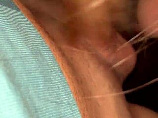 Blonde girl sucks a cock of a guy in public on the wood